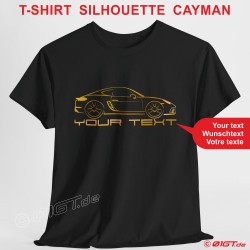 Tshirt avec silhouette PORSCHE 718 BOXSTER - Texte personnalisable