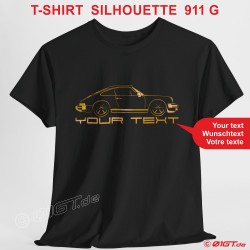 T-Shirt mit PORSCHE 718 BOXSTER Silhouette – Anpassbarer Text