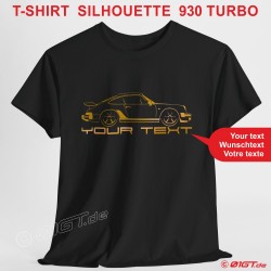 T-Shirt mit PORSCHE 718 BOXSTER Silhouette – Anpassbarer Text