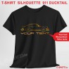 T-Shirt mit PORSCHE 911 DUCKTAIL Silhouette – Anpassbarer Text