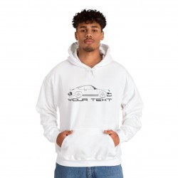 Hoodie mit PORSCHE 718 BOXSTER Silhouette – Anpassbarer Text