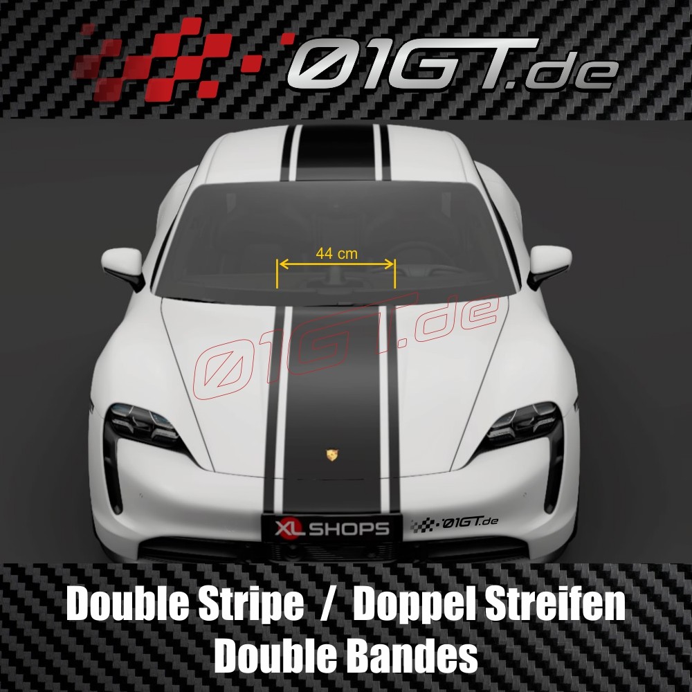 Triple stripe wide 44 cm sticker decal for PORSCHE 911 Carrera 993