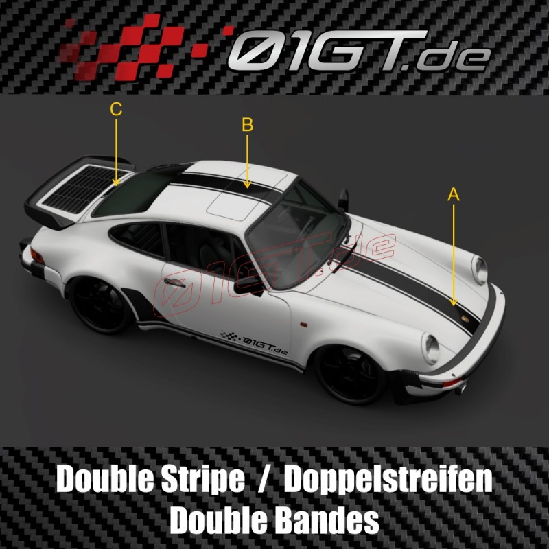 Porsche 911 Turbo Side Stripes Kit Decal Sticker